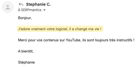 Résultats Stephanie